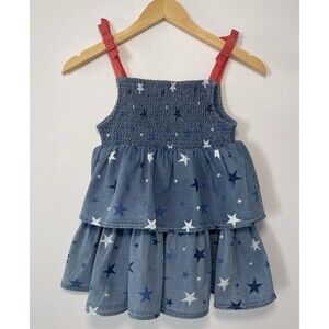 Tommy Bahama girls sz 7/8 years old star pattern 3 tier dress #summer #party